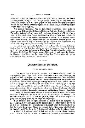 Jugenderziehung in Schottland