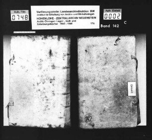 Gült- und Schatzungsbuch über Hollenbach mit Althollenbach und Ozendorf (fortgeführtes Exemplar mit nichtdatierten Nachträgen).