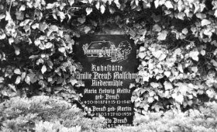 Malschwitz. Grabstätte der Familie Preuß von der Niedermühle auf dem Friedhof