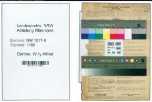 Entnazifizierung Willy Alfred Dattner , geb. 08.02.1911 (Behoerdenangestellter)