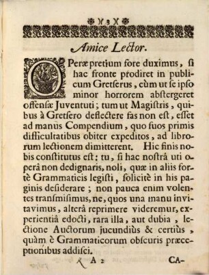 Jacobi Gretseri Societatis Jesu Institvtiones Lingvae Graecæ In Compendium Redactæ