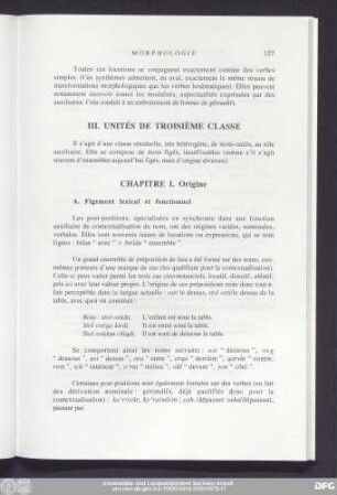 III. Unités De Troisième Classe