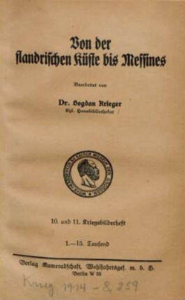 Von der flandrischen Küste bis Messines