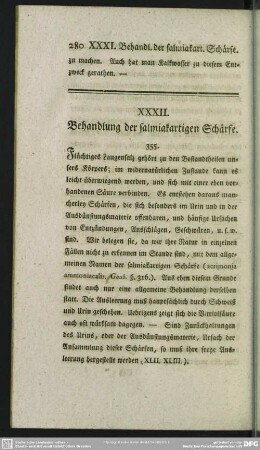 XXXII. Behandlung der salmiakartigen Schärfe