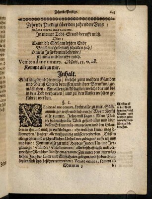 645-655, Zehende Predigt