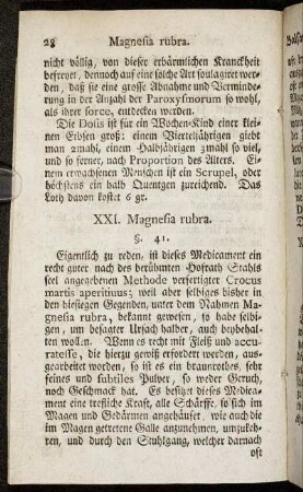 XXI. Magnesia rubra.