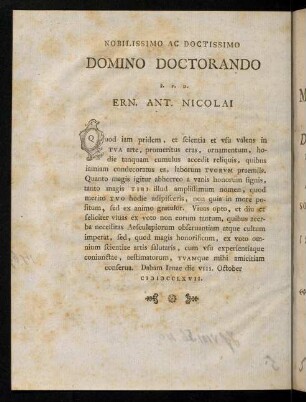 26, Nobilissimo ad Doctissimo Domino Doctorando ...