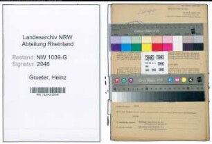 Entnazifizierung Heinz Grueter , geb. 07.09.1899 (Lehrer)