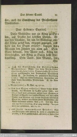 Das siebente Capitel