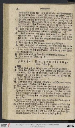 Fuenfte Unterweisung: Vom Ablasse