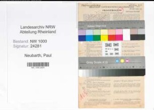 Entnazifizierung Paul Neubarth, geb. 18.08.1898 (Steuerbeamter)