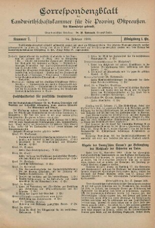 Nummer 7. 14. Februar 1900.