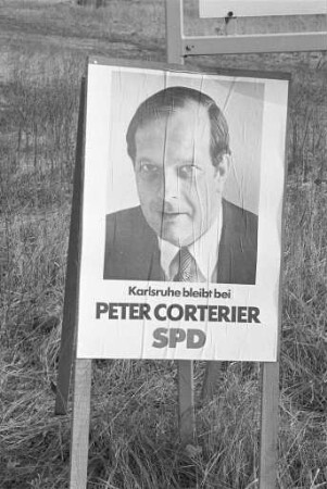 Wahlwerbung der Karlsruher SPD zur Bundestagswahl am 6. März 1983