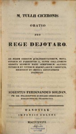 Oratio pro rege Deiotaro