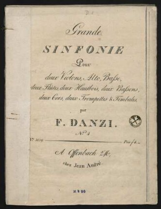 Grande Sinfonie pour deux Violons, Alto, Basse ... : op. 4