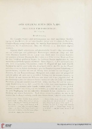 Das goldene Haus des Nero : (Neue Funde und Forschungen)