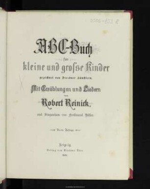 ABC-Buch für kleine und grosse Kinder : gezeichnet von Dresdner Künstlern