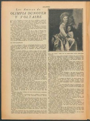 Los amores de Olimpia Dunoyer y Voltaire