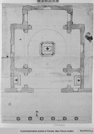 Erster Entwurf für die capella del Presepio in der Kirche Santa Maria Maggiore