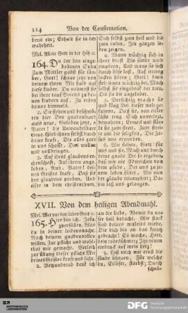 XVII. Von dem heiligen Abendmahl.
