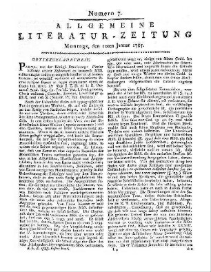 1785: Allgemeine Literatur-Zeitung