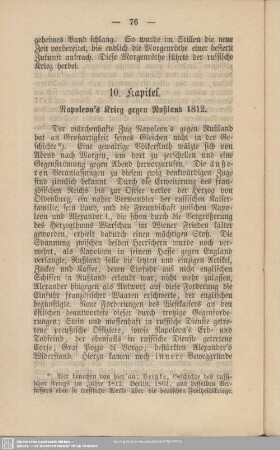 10. Kapitel. Napoleon´s Krieg gegen Rußland 1812