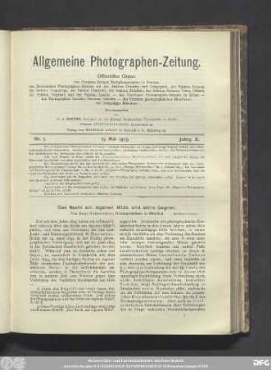 Nr. 7. 15. Mai 1903. Jahrg. X.
