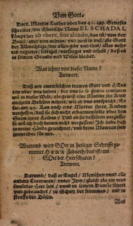 Das ... Theil des Christlichen Zeitvertreibers oder Geistlichen Rätzelbuchs, 1. ... darinnen die aller lustigsten Fragen vnd Antwort verfasset sind. Von Gott, von der Schöpffung, von Engeln, Teuffeln, Menschen, vnd von allerley Creaturen vnd Erdgewächsen