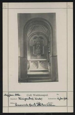 Herz-Jesu-Altar Romanische Apside unter dem Südturm Standort: Veringendorf (Kirche)