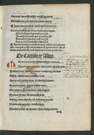 De Cattulo et Asino.