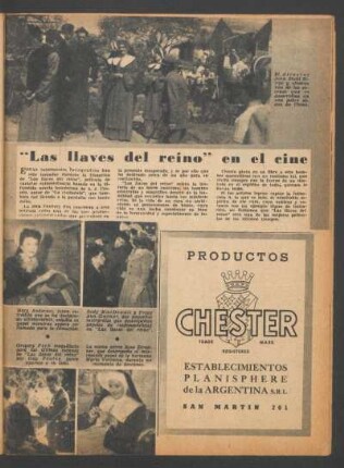 "Las llaves del reino" en el cine