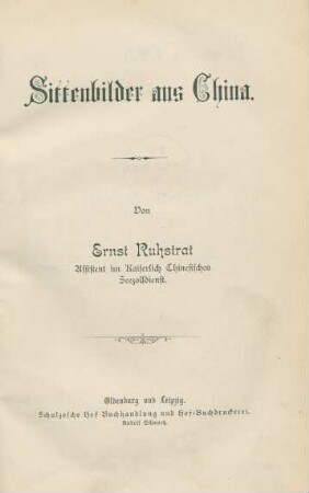 Sittenbilder aus China