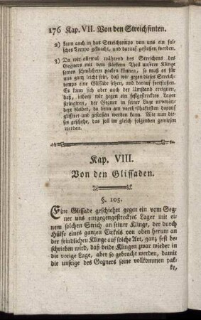 Kap. VIII. Von den Glissaden.