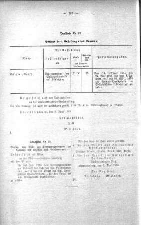 In nicht öffentlicher Sitzung. (92,93.), 19. Juni 1918