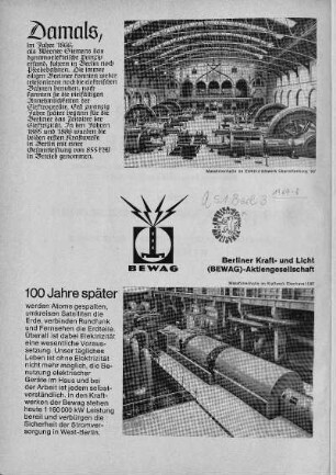 Damals ; 100 Jahre später