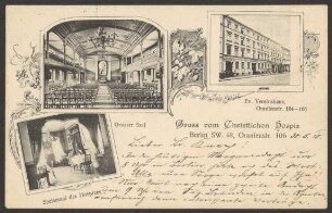 Ansichtskarte „Gruss vom Christlichen Hospiz“, Oranienstraße