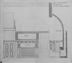Entwurf für die Treppenwand im Großen Glückerthaus in Darmstadt