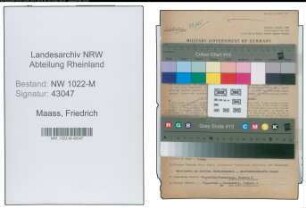 Entnazifizierung Friedrich Maass , geb. 20.06.1901 (Anwalt)