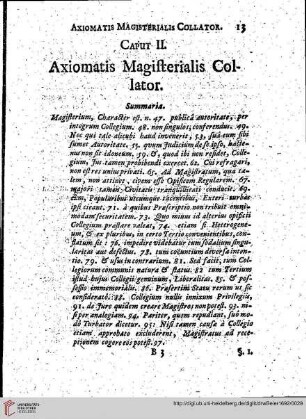 Cap. II Axiomatis Magisterialis Colator