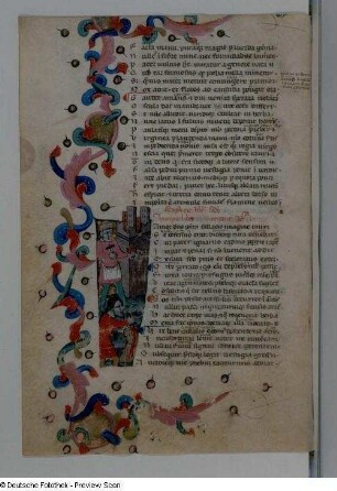 Blatt 22v: Textseite mit Illustration
