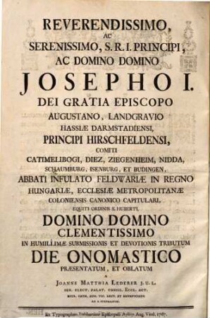 Gloria Hassiae a progenie in progenies seu epitome genealogico-historicum de serenissima domo Hassiaca ex coaevis monumentis erutum : atque a seculo XIII. ad nos usque deductum, et luci publicae datum