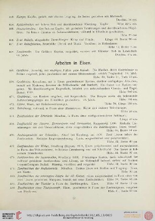 Arbeiten in Eisen (Nr. 469-490)