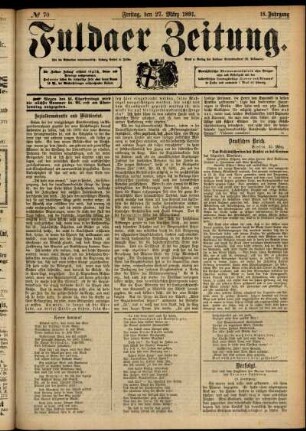 Ausgabe vom Freitag, den 27. März 1891.