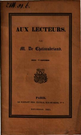 Aux lecteurs
