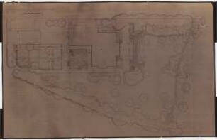 Garten Zöllner, Berlin-Grunewald: Lageplan mit Gartenplan 1:100