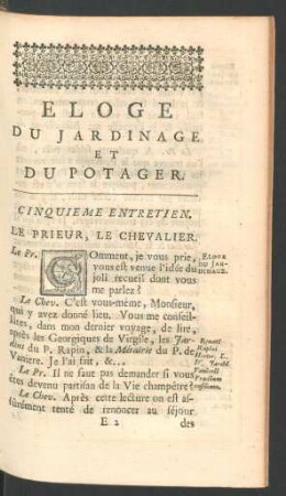 Cinquieme entretien.
