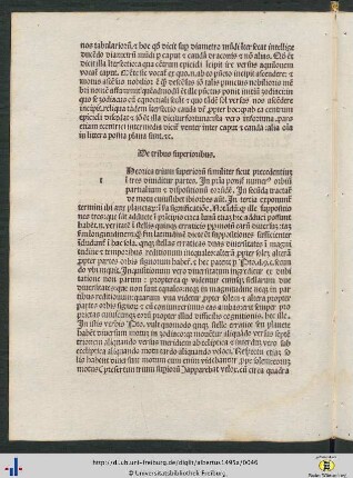 De tribus superioribus