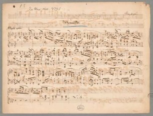 Menuett für Klavier in As-Dur - BSB Mus.ms. 4740-3,4