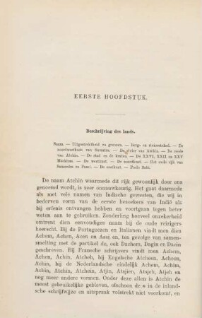 Eerste hoofdstuk. Beschrijving des lands
