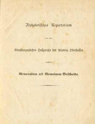 Alphabetisches Repertorium